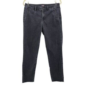 NYDJ Lift X Tuck Raw Hem Distressed Gray Ankle Skinny Pants Womens 6